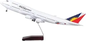 1 150 Scale for Boeing 747 Philippine Aircraft Model Die-Casting Machine Souvenir Decoration Collected Desktop Display Miniatures Toy's Set