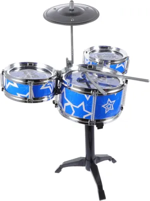 1 Set Drum present for Musical Instruments Jazz Drum Musical Instrument Educational Blue Abs Plastic