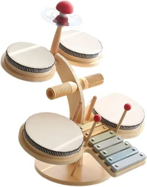 1 Set Drum Set for Safe Early Educational Percussion Musical Instrument for Aged Design for Long Term Use Enhances Creativity and Intelligence