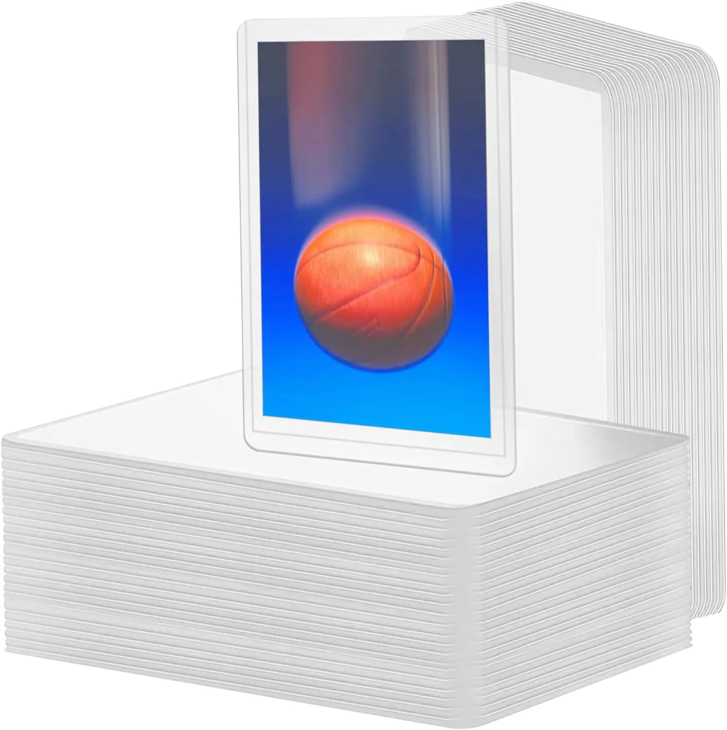 100 Pcs Plastic Card Sleeves 3 x 4 Transparent Baseball Card Protectors Hard Plastic, Toploads for Cards, Sports Card Holder for Trading Card