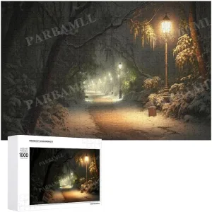 1000 Pieces Jigsaw Puzzle for Adults - Jungle Trail at Night Puzzle Challenging Educational Toys Gifts for Home Decor Family Activities