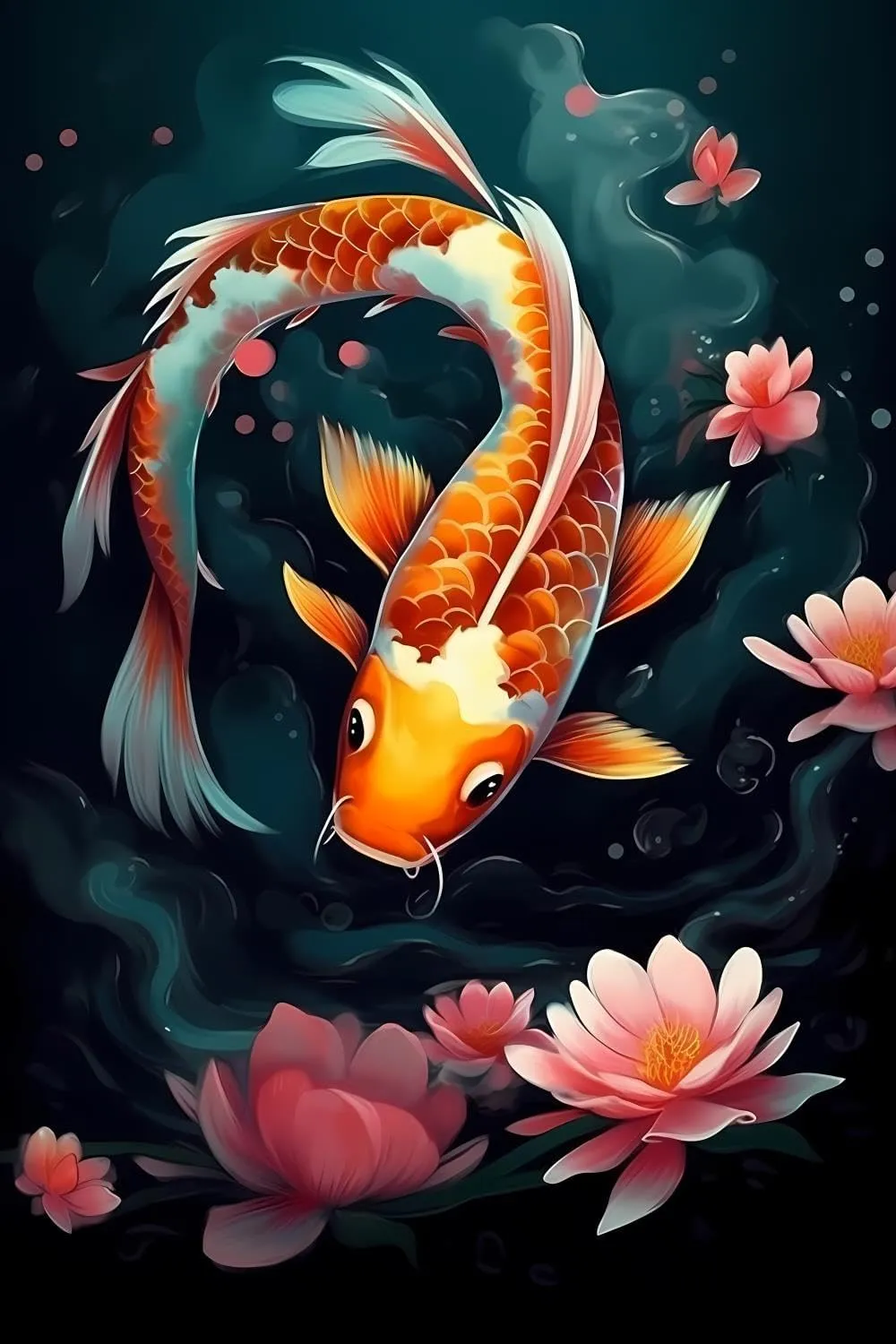 1000 Pieces Puzzles for Adults - Koi Fish Funny Challenging Jigsaw Puzzle Perfect for Game Nights
