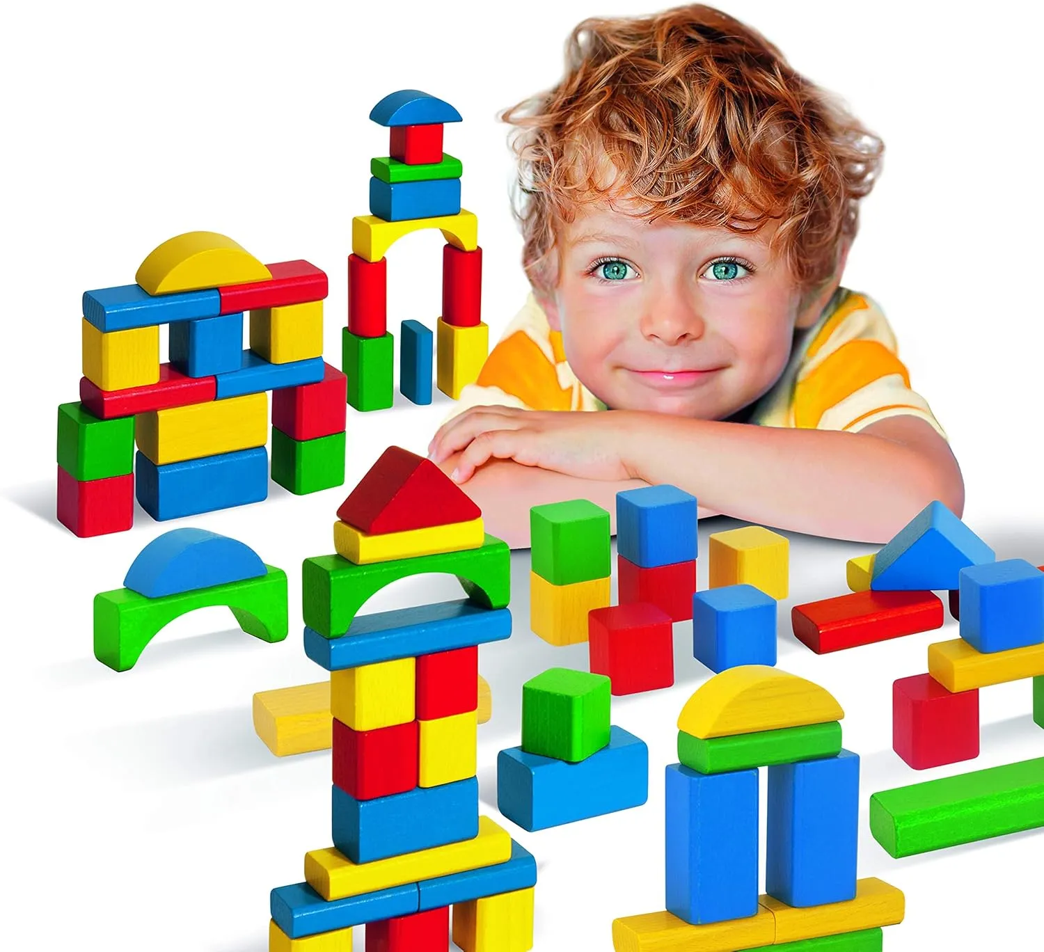 100010181 150-piece Set, 25 mm, FSC 100%, Beech Wood, BSK with Cord, 1J  Made in Germany, Colourful Amazon Exclusive