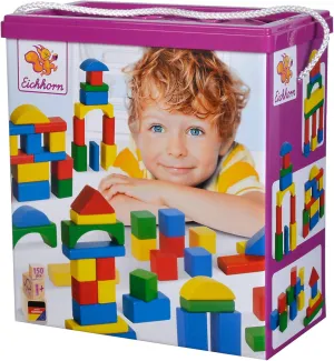 100010181 150-piece Set, 25 mm, FSC 100%, Beech Wood, BSK with Cord, 1J  Made in Germany, Colourful Amazon Exclusive