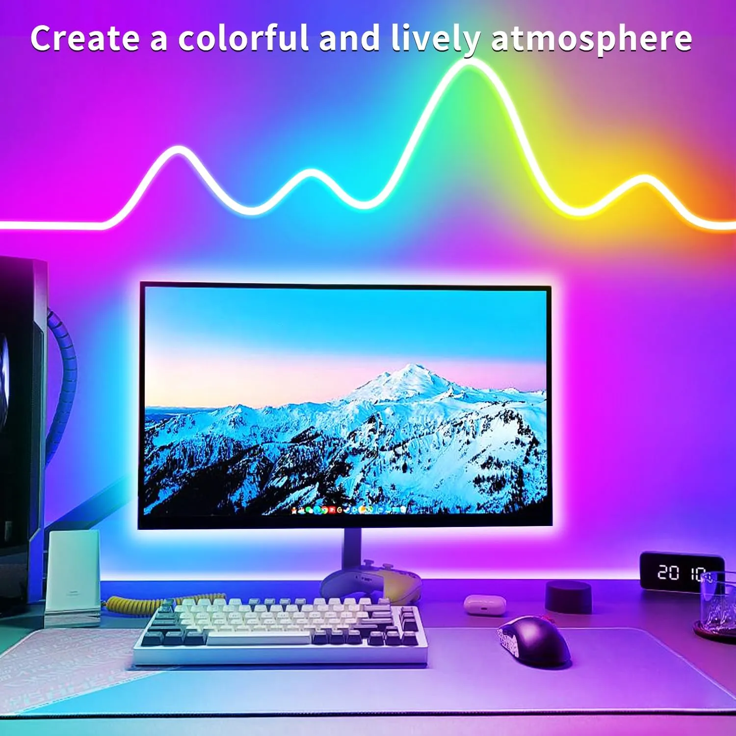 100FT RGB LED neon Rope Lights LED neon Lights with Remote/APP Control 24V IP65 Waterproof Flexible Neon LED Strip Lights for Bedroom Room Outdoors Decor（2 Rolls of 50ft）