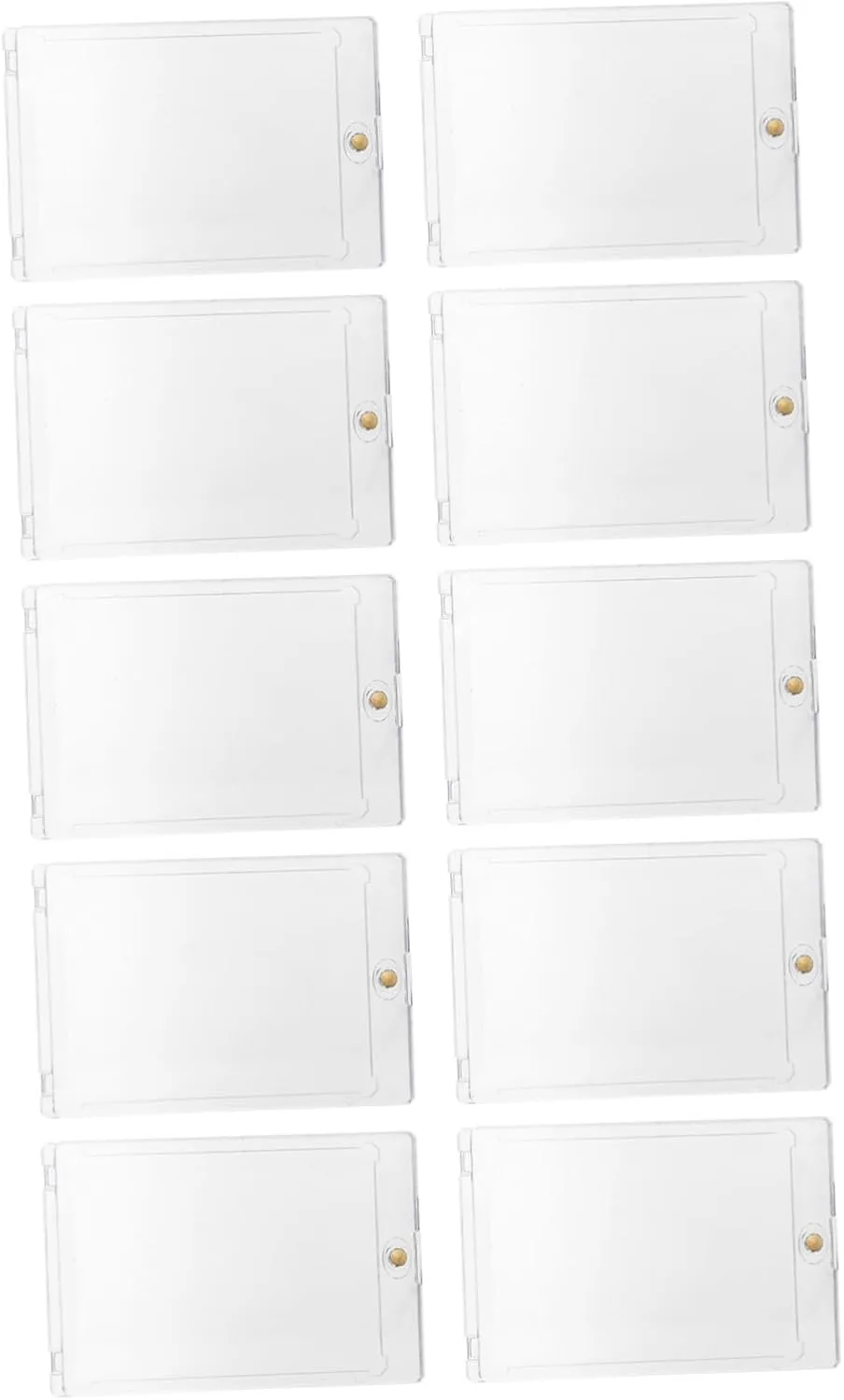 10pcs Magnetic Card Holder Playing Card Storage Box Transparent Hard Protective Case Flexible Design for Game Easy Access and Display