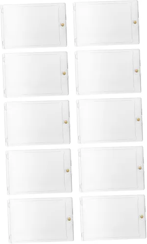10pcs Magnetic Card Holder Playing Card Storage Box Transparent Hard Protective Case Flexible Design for Game Easy Access and Display