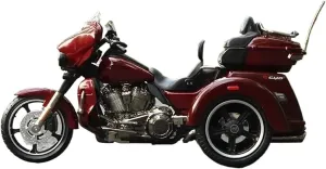 1:12 for CVO Tri Glide 2021 Tricycle Alloy Diecast Model(Red)