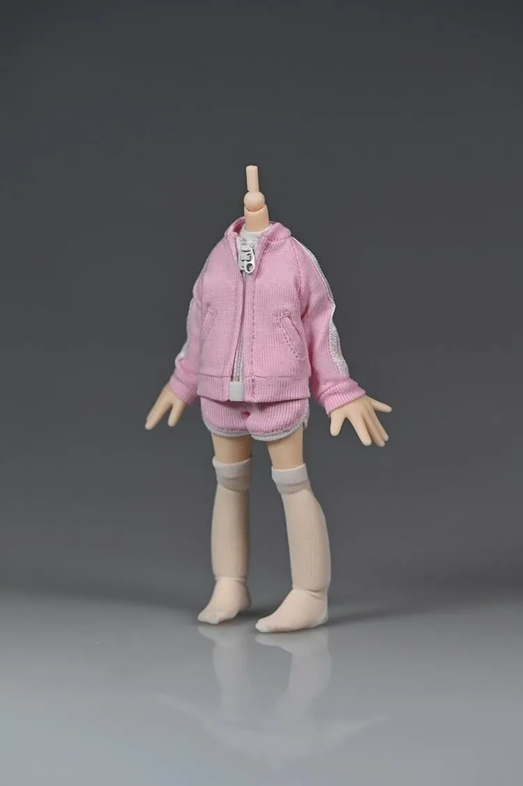 1/12 Scale Female Soldier Model Figure Doll Clothes Coat T-Shirt Shorts Trousers Stockings for 6 Inch Movable Doll Action Figure Accessories Doll
