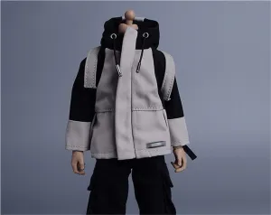 1/12 Scale Figure Doll Clothes Casual Windbreaker Jacket Overcoat for 6" Male Action Figure, Flexible Seamless Doll Silicone Body Doll