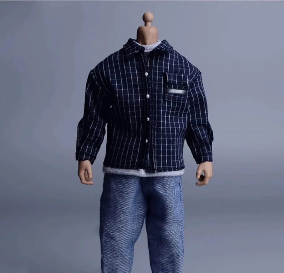 1/12 Scale Figure Doll Clothes Long Sleeved Shirt Hoodie Jacket for 6" Male Action Figure, Flexible Seamless Doll Silicone Body Doll