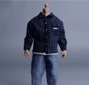 1/12 Scale Figure Doll Clothes Long Sleeved Shirt Hoodie Jacket for 6" Male Action Figure, Flexible Seamless Doll Silicone Body Doll