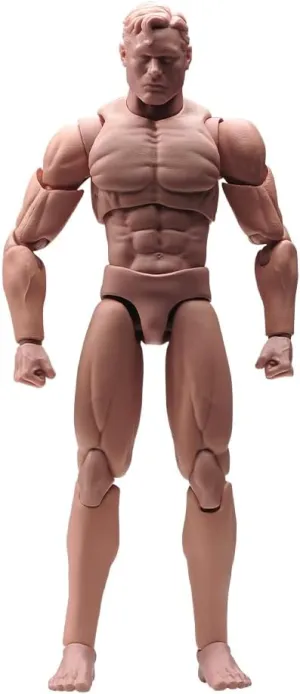 1:12 Scale Male Action Figure Model Super Flexible Medium Muscle Strong Custom Handsome Solider Figure Body 6inch PVC Miniature Collectible Dolls Art Human Body DIY