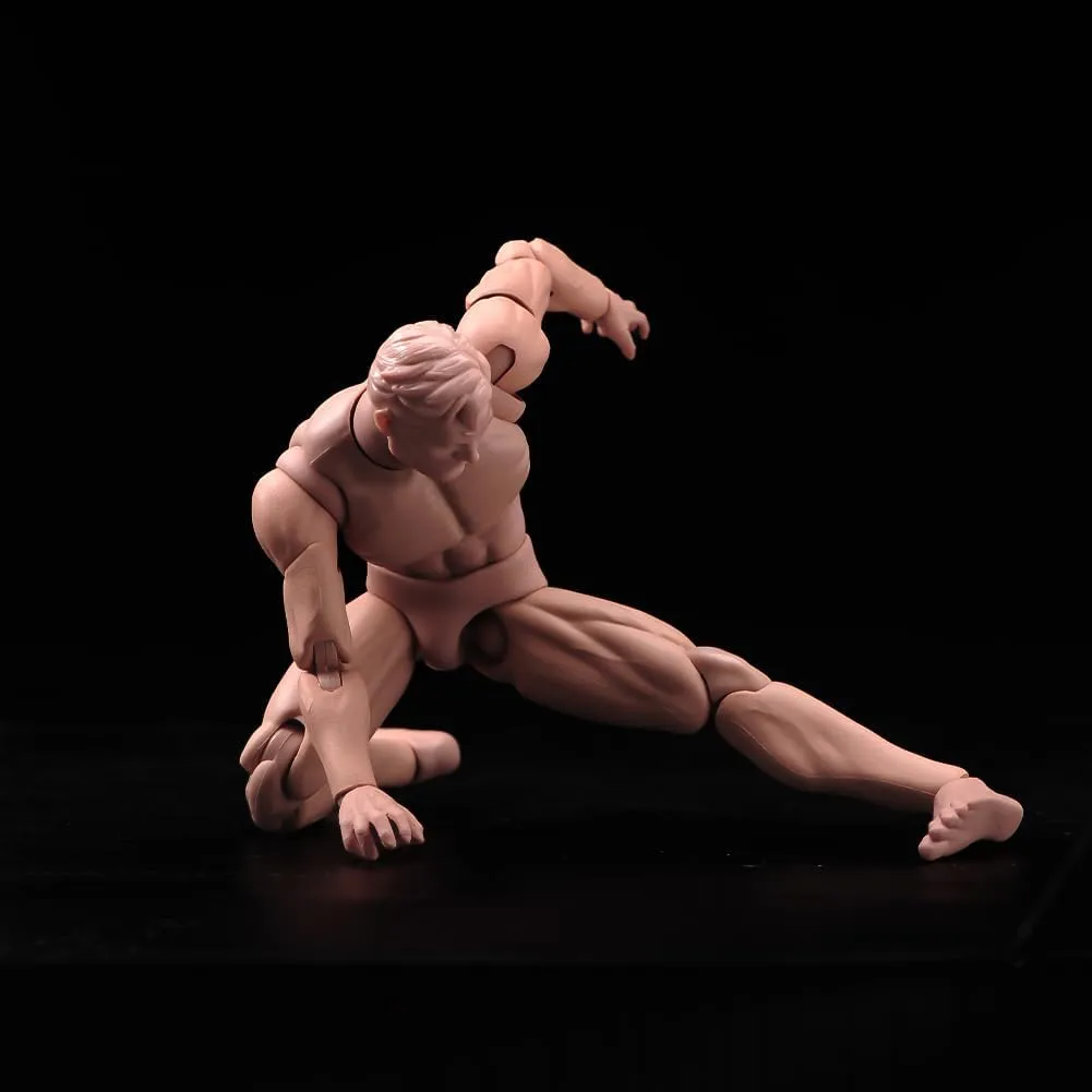 1:12 Scale Male Action Figure Model Super Flexible Medium Muscle Strong Custom Handsome Solider Figure Body 6inch PVC Miniature Collectible Dolls Art Human Body DIY