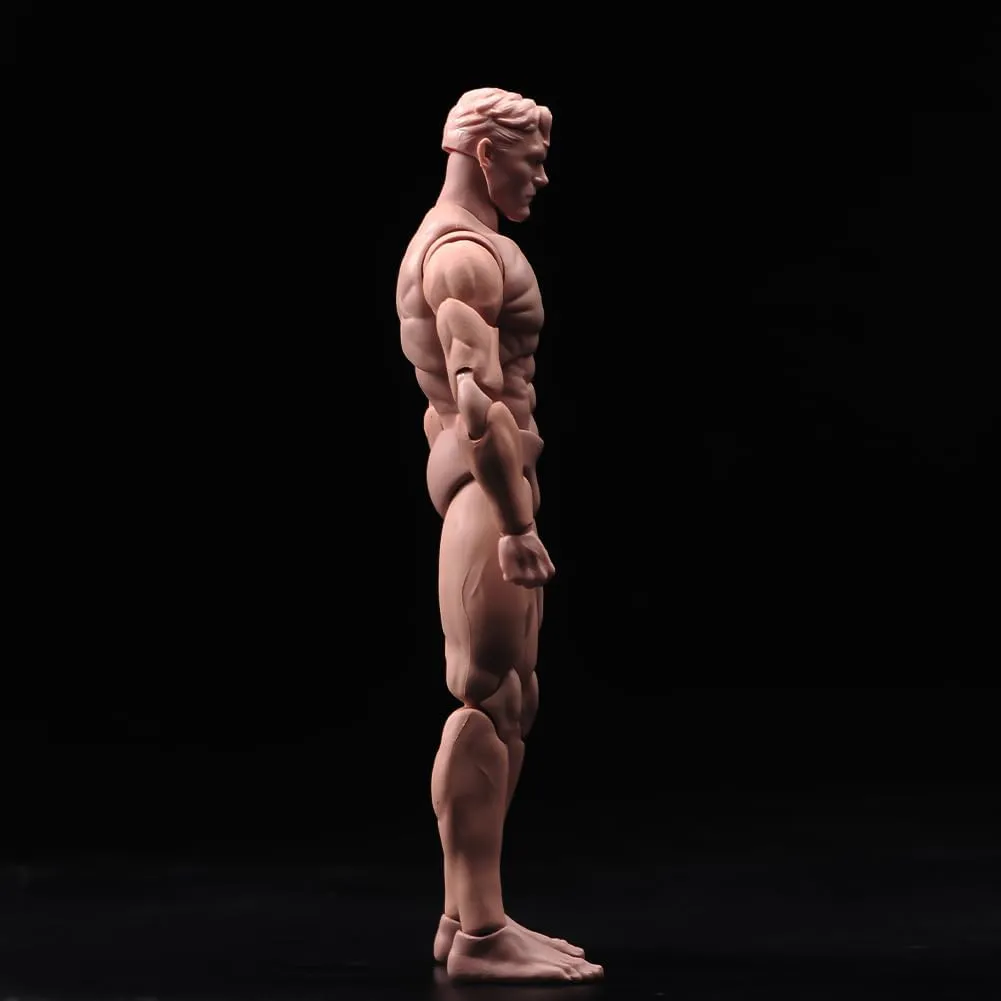 1:12 Scale Male Action Figure Model Super Flexible Medium Muscle Strong Custom Handsome Solider Figure Body 6inch PVC Miniature Collectible Dolls Art Human Body DIY