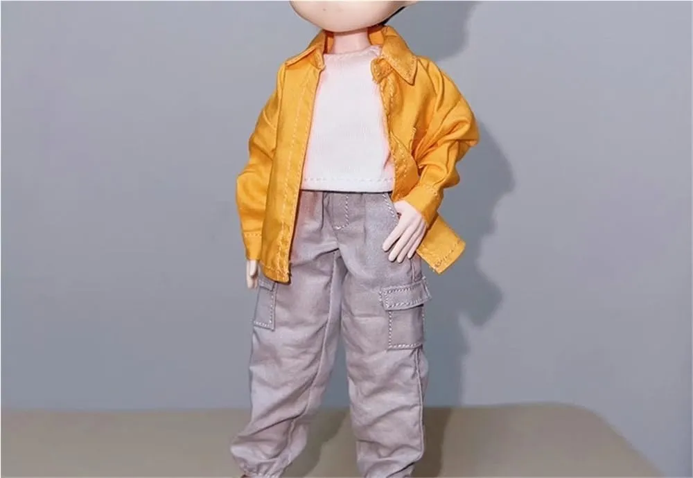 1/12 Scale Male Clothes,Figure Doll Clothes Shirt Vest Cargo Pants Costume for 6" Male Soldier Action Figure Doll