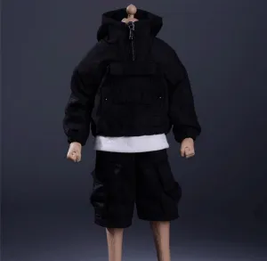 1/12 Scale Male Soldier Figure Jacket Short Sleeved Shirt Shorts Clothes for 6" Action Figure Doll Clothes Doll