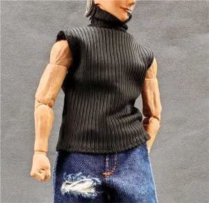 1/12 Scale Male,Figure Doll Clothes Sleeveless Turtlenecks Shirt Costume for 6" Male Soldier Action Figure Doll