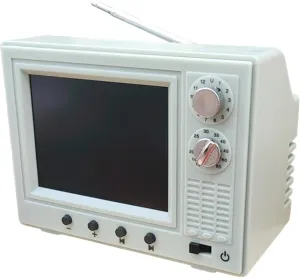 1:12 Scale Mini TV Toy USB Rechargeable with LCD Screen & 180° Rotatable Antenna Dollhouse Furniture for DIY Setting