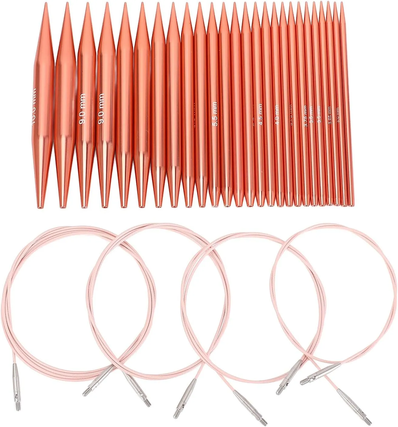 13 Pairs Circular Knitting Needles Set, Interchangeable Handicraft Crochet Needles, Exquisite Cloth Bag for Storage and Travel, with Various Sizes for Sweaters, Scarves, Hats