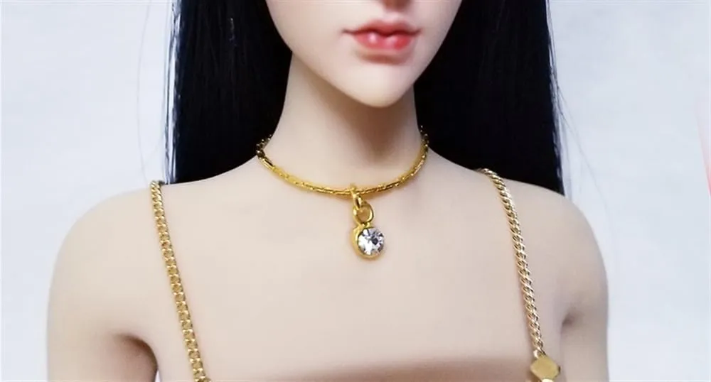 1/6 Female Soldier Model Figure Doll Pendant Necklace for 12 Inch Movable Action Figure，Doll Toy Miniatures Accessories Doll