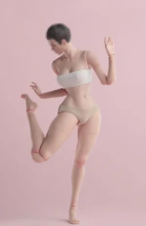 1/6 Scale Female Body,12inch Worldbox Female Joint Flexible Pale Skin Bee Waist Version Action Figure Body Collection