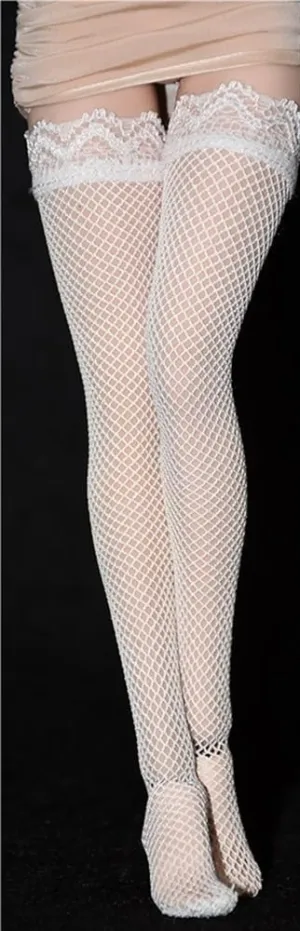 1/6 Scale Female Figure Doll Clothes Mesh Stockings High Stockings B for 12" Female Action Figure, Flexible Seamless Doll Silicone Body Doll
