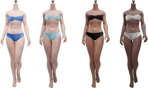 1/6 Scale Female Seamless Body,12inch TBLeague Small Bust Super Flexible Action Figure Doll Collection (Brown Skin-Detachable Feet-No Head S46D)