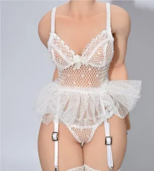 1/6 Scale Female Soldier Model Figure Doll Clothes Mesh Underwear Underpants Socks Accessories for 12 Inch Movable Doll Action Figure Miniatures Doll(White)