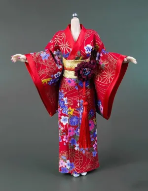 1/6 Scale Female Soldier Model Figure Doll Kimono Bathrobe Long Dress Clothes for 12 inch Action Figure Doll Clothes Doll
