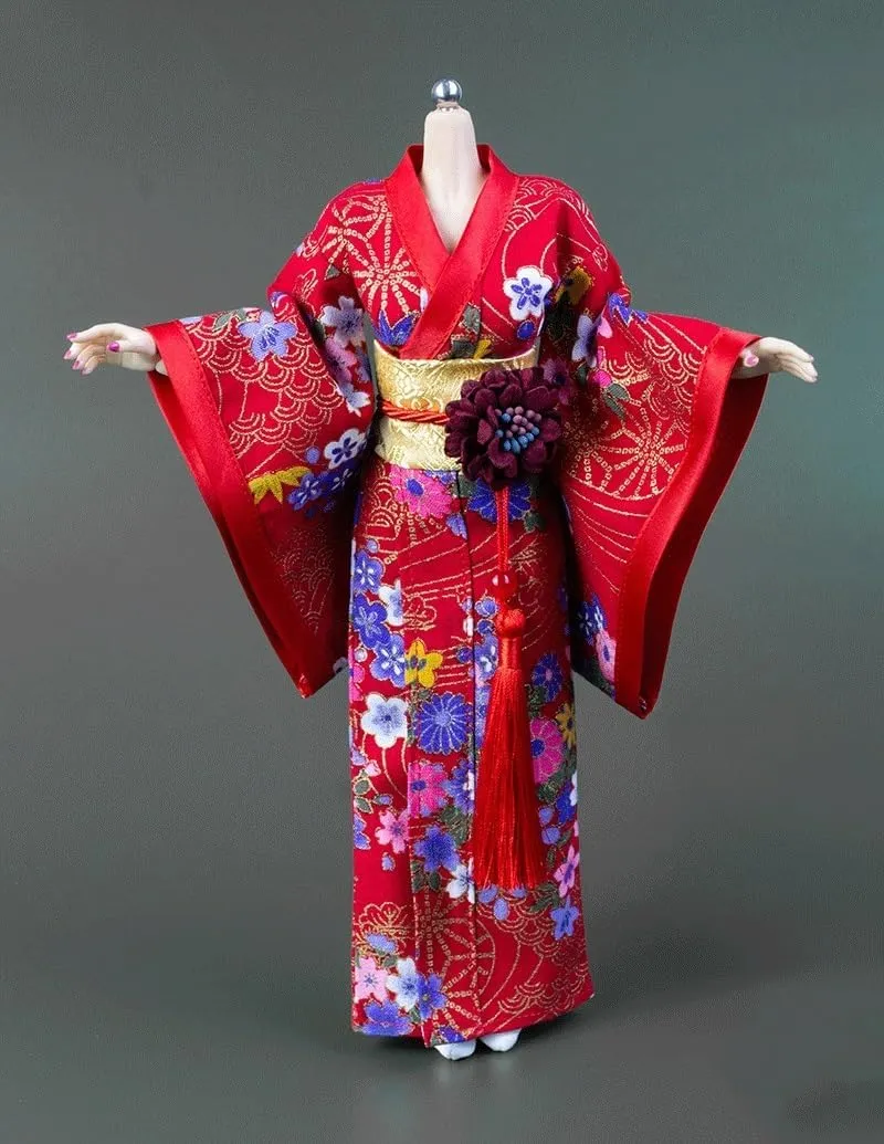 1/6 Scale Female Soldier Model Figure Doll Kimono Bathrobe Long Dress Clothes for 12 inch Action Figure Doll Clothes Doll