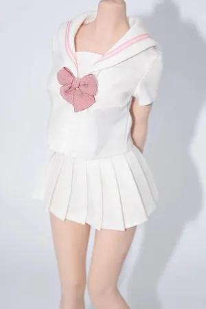 1/6 Scale Female Soldier Model Figure Doll School Uniform Costume Bow Tie Shirt with Plaid Skirt Clothes for 12 inch Action Figure Doll Clothes Doll