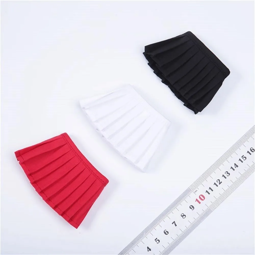 1/6 Scale Female Soldier Model Figure Doll Solid Pleated Skirt Clothes for 12 inch Action Figure Doll Clothes Doll(Red)