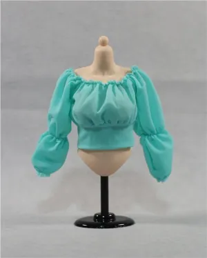 1/6 Scale Female,Figure Doll Clothes Casual Long Sleeve Shoulder Tight Shirts for 12" Soldier Action Figure Doll(Green)