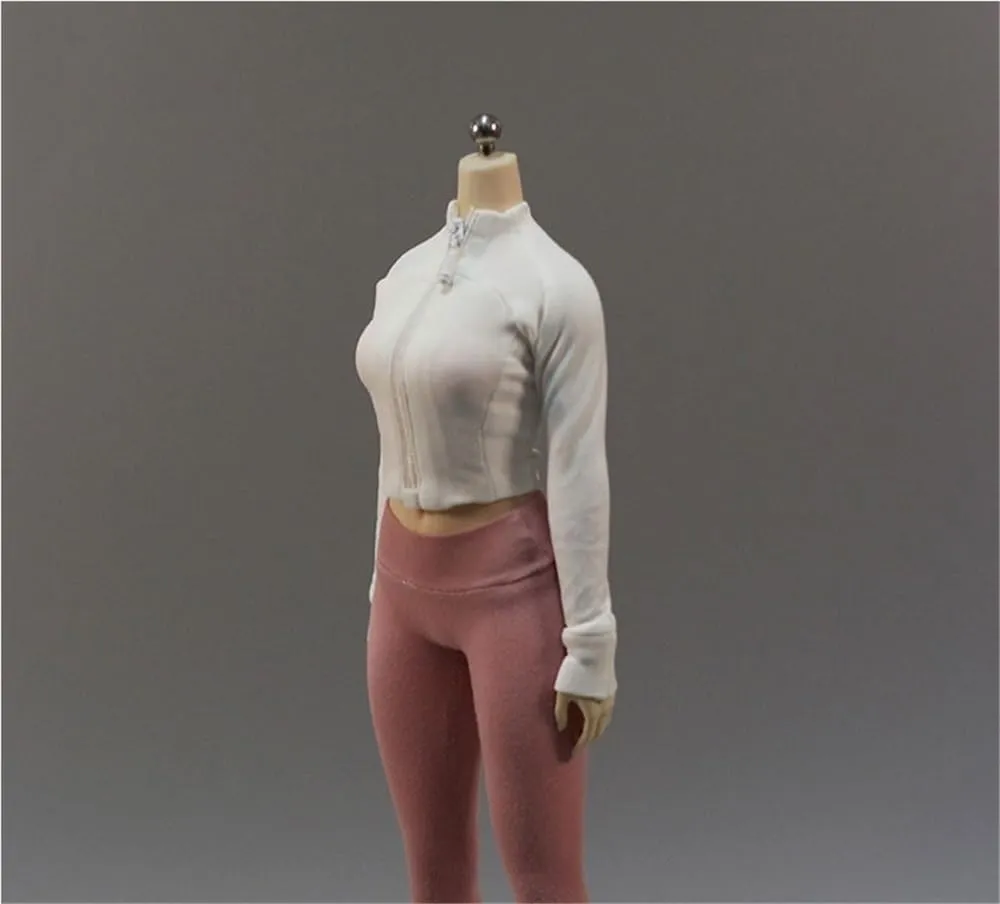 1/6 Scale Female,Figure Doll Clothes Jacket Coats Long Sleeve Shirt Costume for 12" Soldier Action Figure Doll(White)