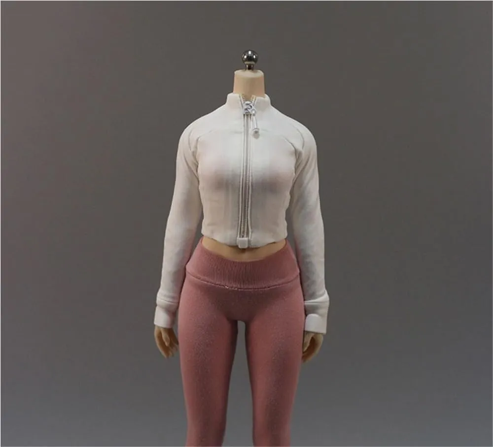 1/6 Scale Female,Figure Doll Clothes Jacket Coats Long Sleeve Shirt Costume for 12" Soldier Action Figure Doll(White)