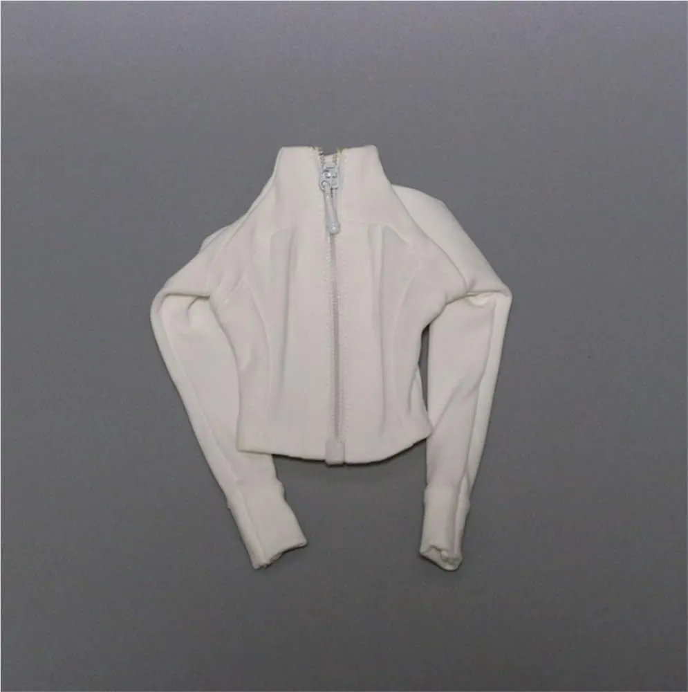1/6 Scale Female,Figure Doll Clothes Jacket Coats Long Sleeve Shirt Costume for 12" Soldier Action Figure Doll(White)