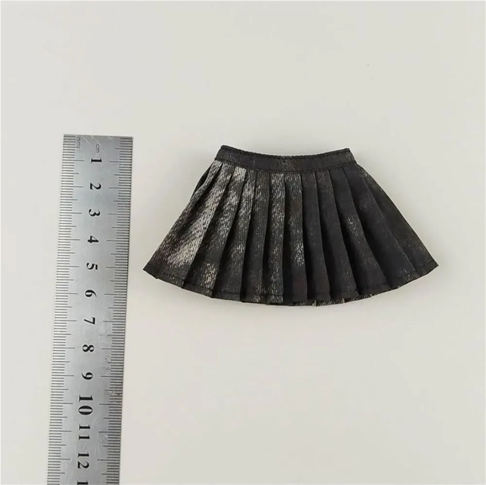 1/6 Scale Female,Figure Doll Clothes Pleated Skirt Costume for 12" Female Soldier Action Figure Doll(Black)