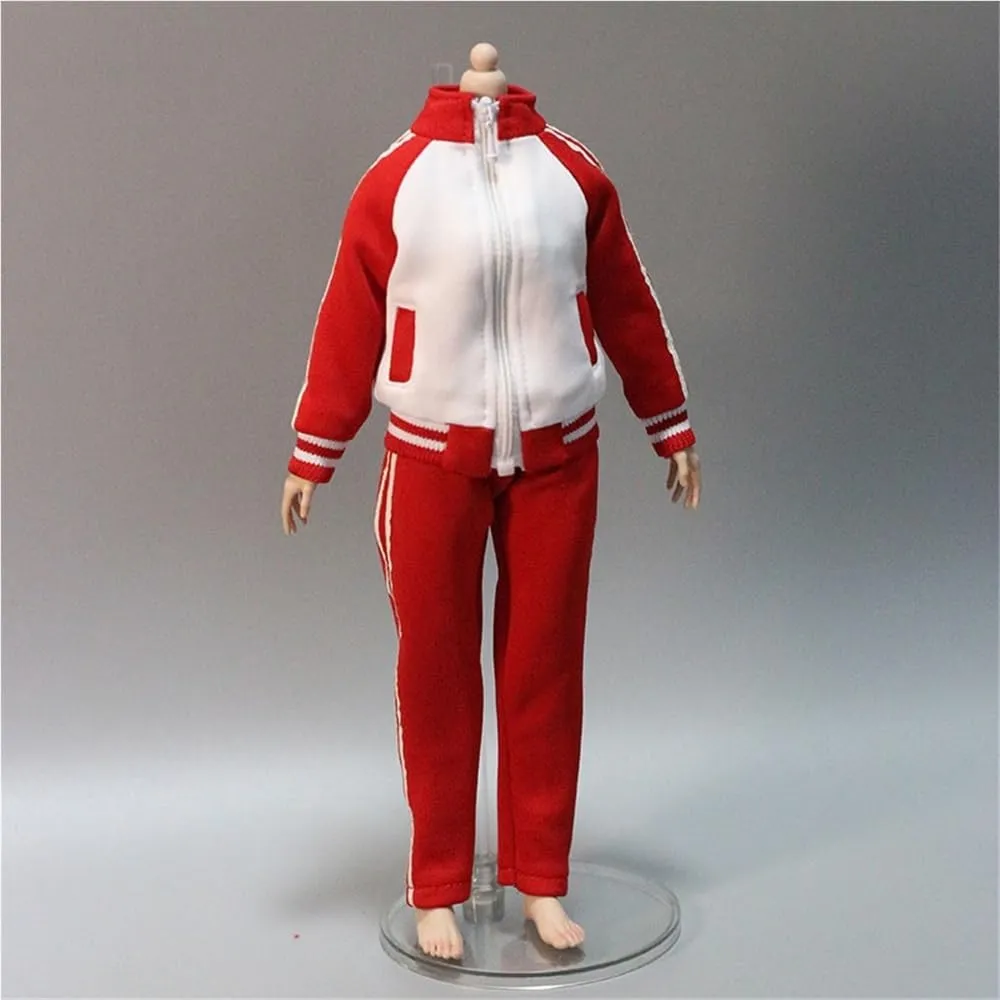 1/6 Scale Female,Figure Doll Clothes Shoulder Uniform Coat Trousers Costume for 12" Soldier Action Figure Doll(Red)