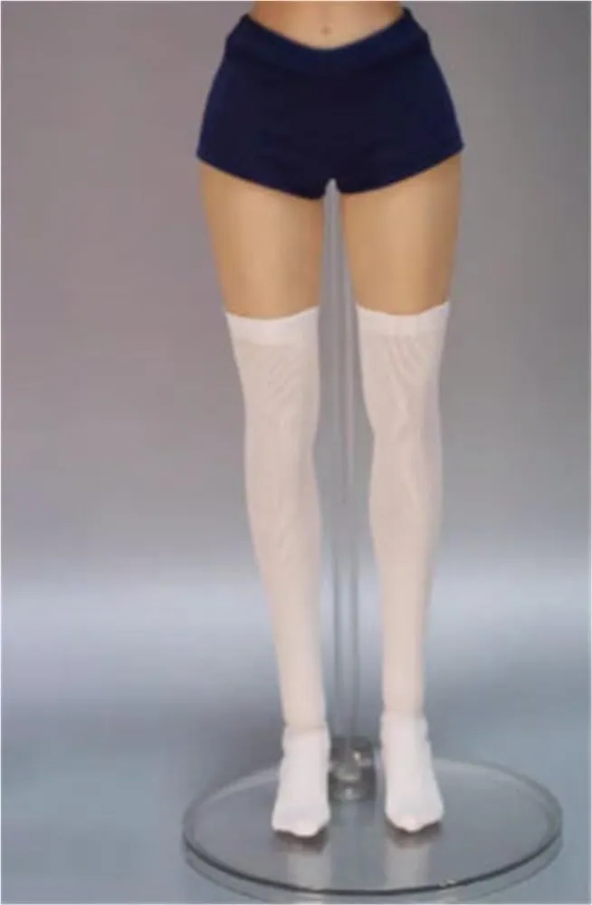 1/6 Scale Female,Figure Doll Socks Long Stockings Legging Accessories for 12" Soldier Action Figure Doll(White)