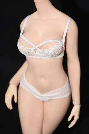1/6 Scale Figure Doll Clothes Lace Underwear Underpants 6R02 for 12" Female Action Figure, Flexible Seamless Doll Silicone Body Doll(White)
