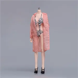 1/6 Scale Figure Doll Clothes, Long Jacket Swimsuit Sandals Clothing Costume for 12 inch Female Action Figure Accessories Doll(Multi-Colored)