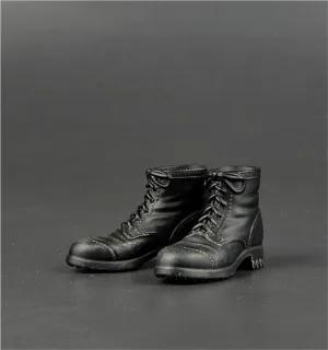 1/6 Scale Male Figure Shoes, Combat Boots Lace Up Ankle Boots for 12" Action Figure Flexible Seamless Doll Miniatures Accessories Doll