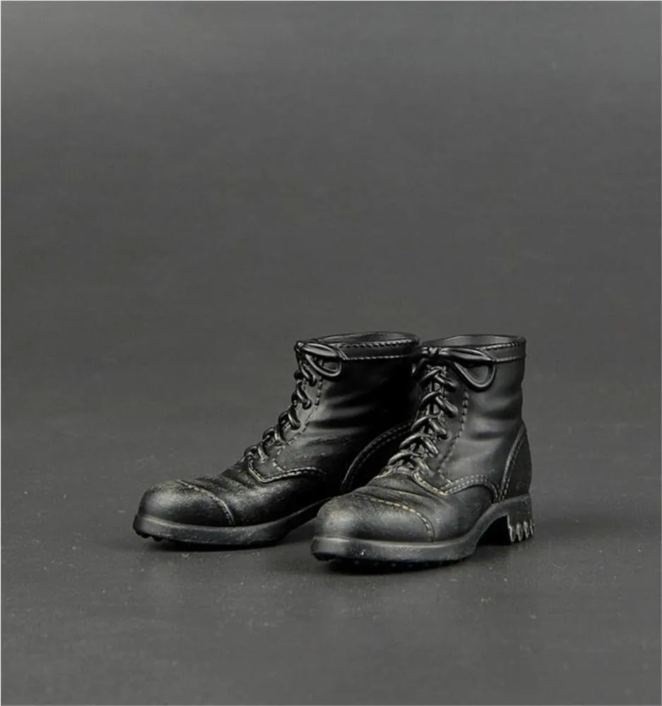 1/6 Scale Male Figure Shoes, Combat Boots Lace Up Ankle Boots for 12" Action Figure Flexible Seamless Doll Miniatures Accessories Doll