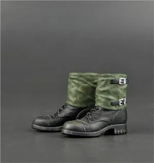 1/6 Scale Male Figure Shoes, Lace Up Ankle Boots for 12" Action Figure Flexible Seamless Doll Miniatures Accessories Doll