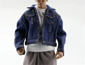 1/6 Scale Male Soldier Model Figure Doll Denim Jacket Vintage Jackets Coats Clothes for 12 inch Action Figure Doll Clothes Doll