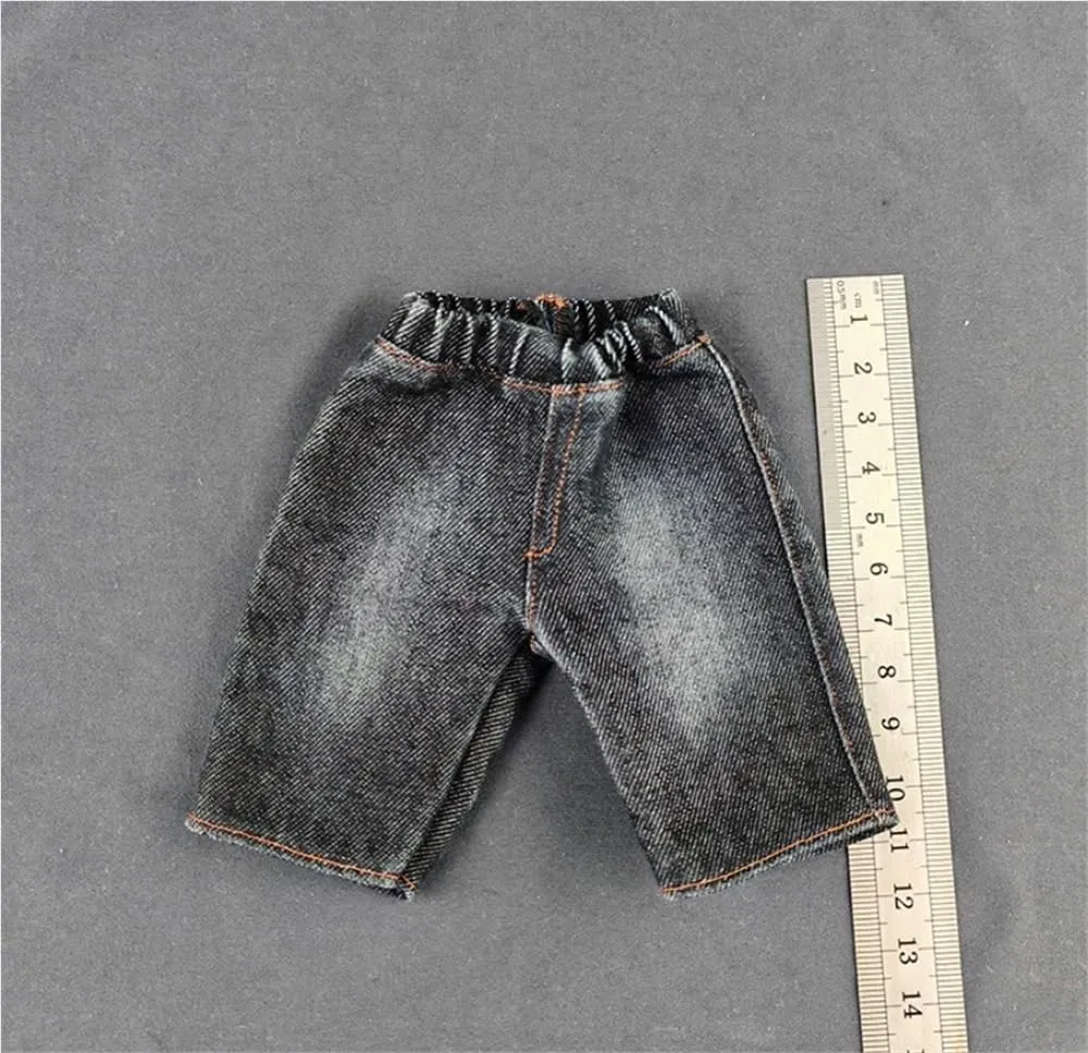1/6 Scale Male,Figure Doll Clothes Denim Pants Shorts Costume for 12 inch Male Soldier Action Figure Doll(Black)