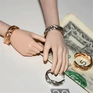 1/6 Scale Soldier Model Figure Doll Bracelet K67S for 12" Movable Action Figure，Doll Miniatures Accessories Doll(Gold)