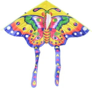 1Pcs 50cm Kids Medium Butterfly Kite Recreation Toys, Traditional Outdoor Colorful Butterfly Foldable Kite Toys
