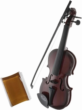 1set Boys and Girls Simulated Violin Toy Realistic Music Instrument for Educational Prop Bow Rosin for Young Musicians Desktop Decor for Music